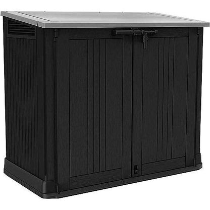 Keter Store It Out Nova 880L Storage Box with Pistons – Dark Grey with Light Grey Lid