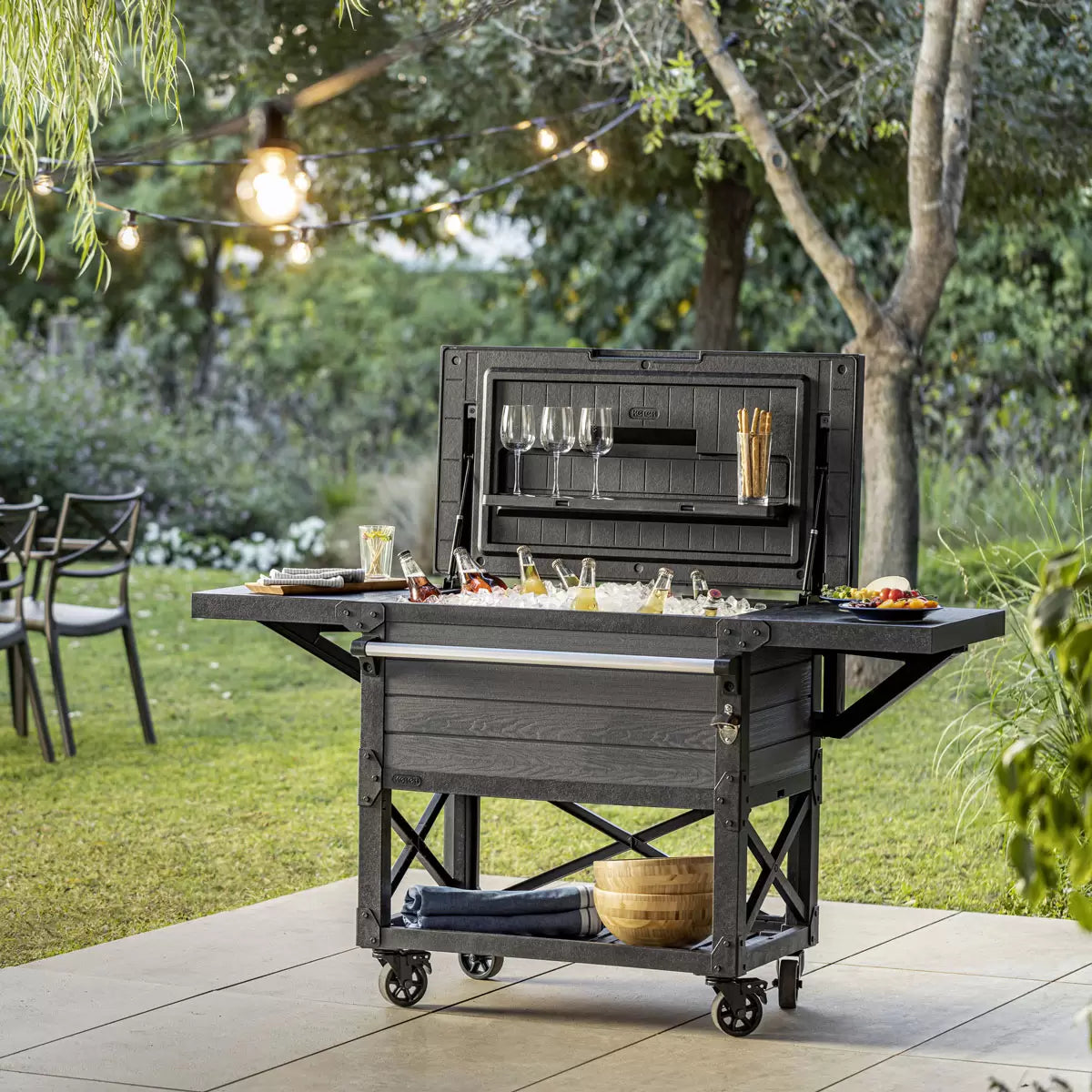 Keter 85 Litre Patio Cooler and Beverage Cart