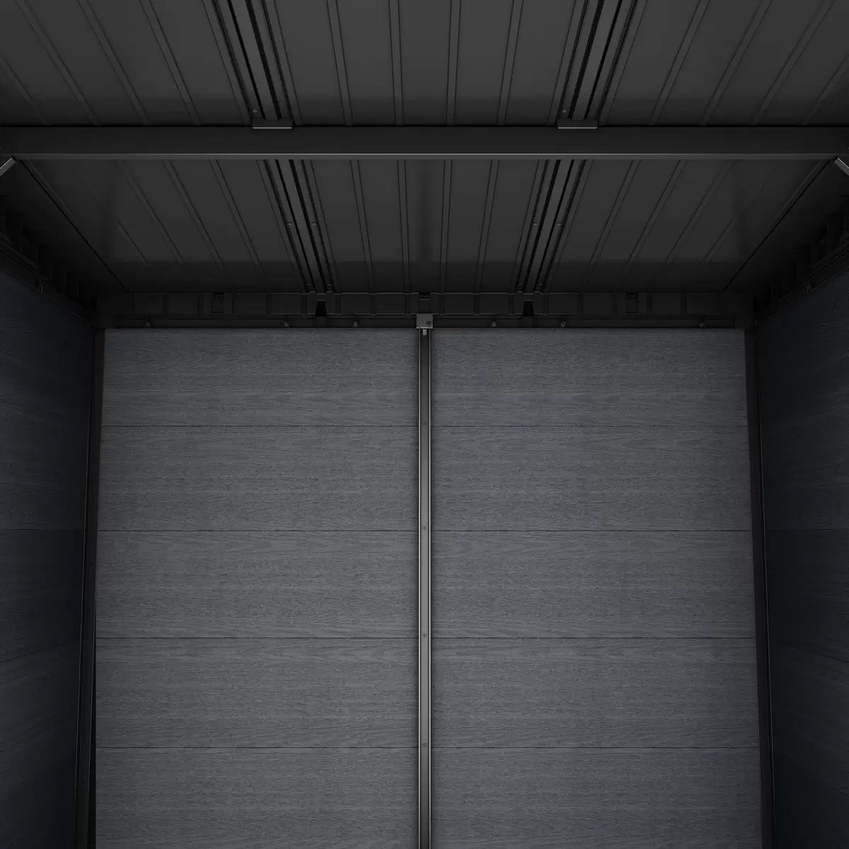 Keter 11x7 Cortina Heavy Duty Plastic Pent Shed – Dark Grey