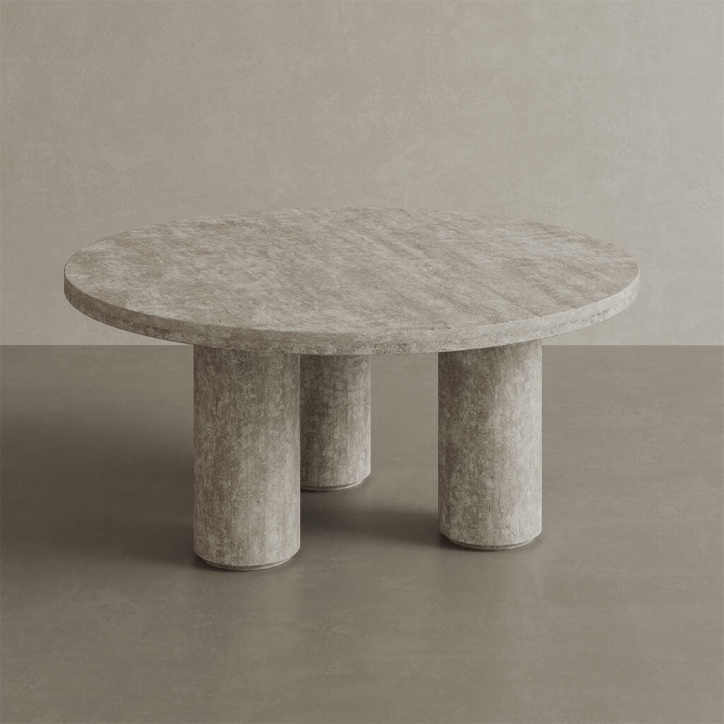 Casoli Travertine Coffee Table – White