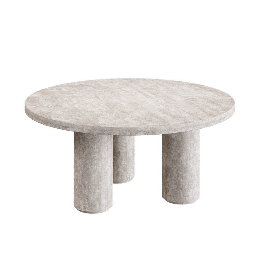 Casoli Travertine Coffee Table – White