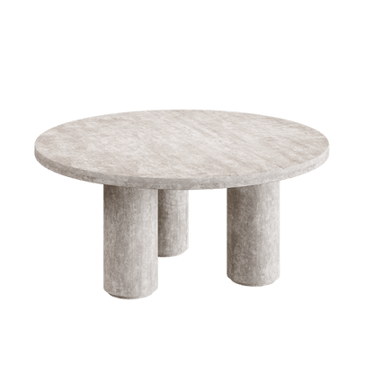 Casoli Travertine Coffee Table – White
