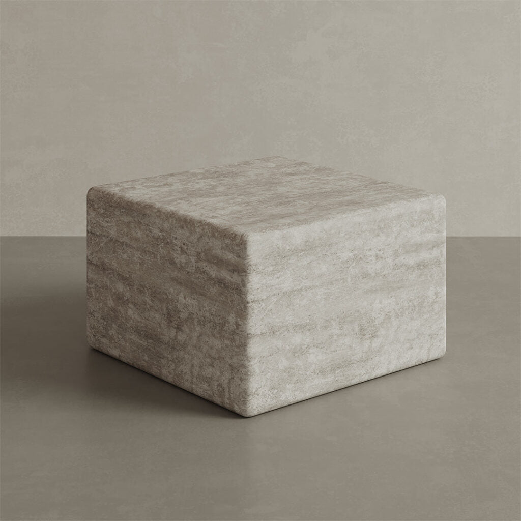 Cerazo Travertine Coffee Table – White