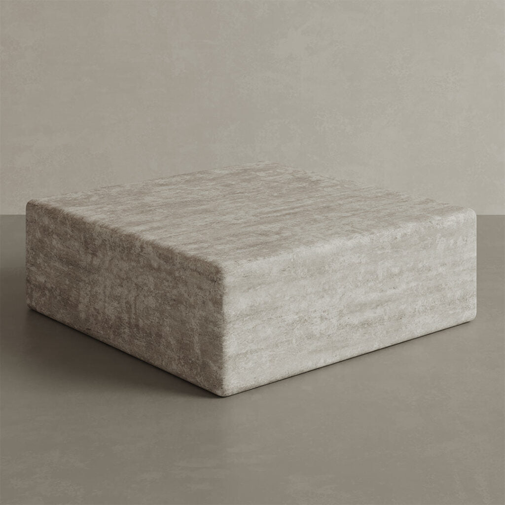 Cerazo Travertine Coffee Table – White