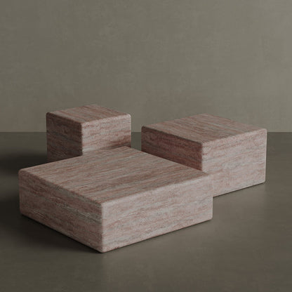 Cerazo Travertine Coffee Table – Red