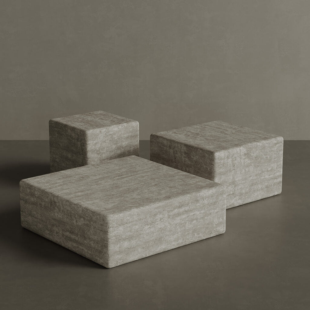 Cerazo Travertine Coffee Table – White