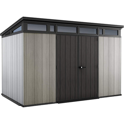 Keter 11x7 Artisan Heavy Duty Plastic Pent Shed – Grey
