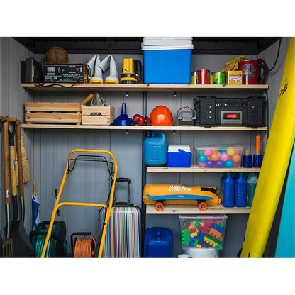 Keter 11x7 Artisan Heavy Duty Plastic Pent Shed – Grey