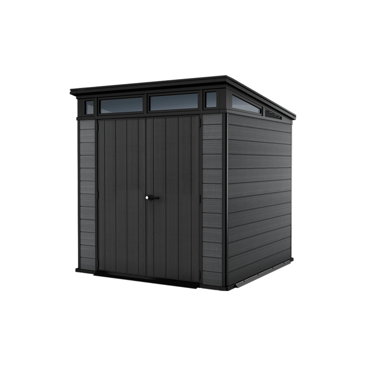 Keter 7×7 Cortina Heavy Duty Plastic Pent Shed – Dark Grey