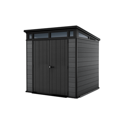 Keter 7×7 Cortina Heavy Duty Plastic Pent Shed – Dark Grey