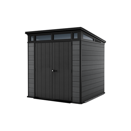 Keter 7×7 Cortina Heavy Duty Plastic Pent Shed – Dark Grey