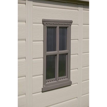 Keter 4×6 Factor Heavy Duty Plastic Garden Shed – Beige