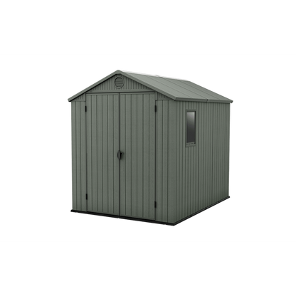 Keter 6×8 Darwin Heavy Duty Plastic Garden Shed – Green