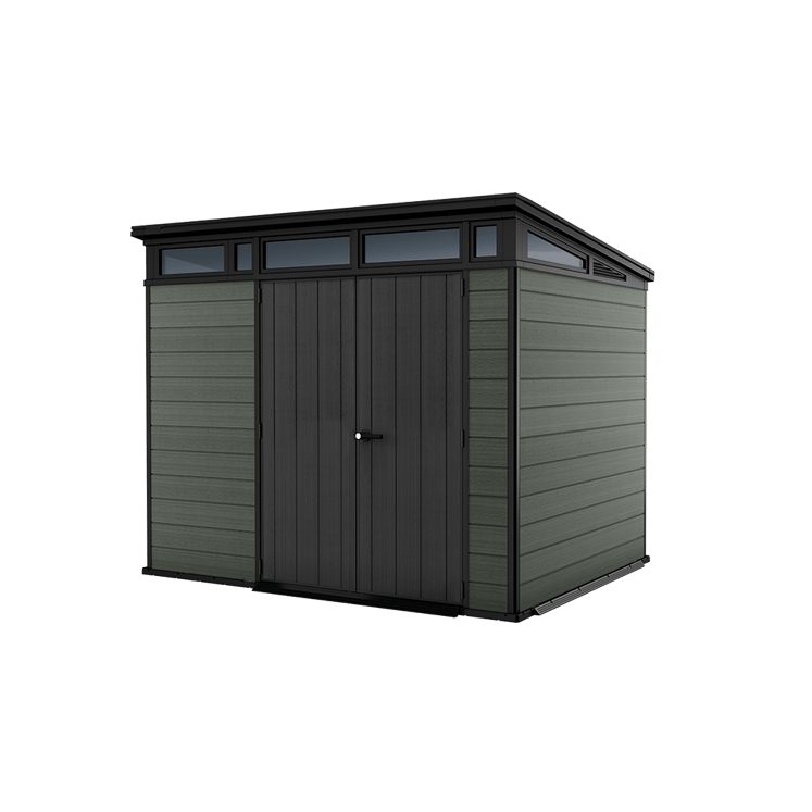 Keter 9×7 Cortina Heavy Duty Plastic Pent Shed – Dark Green