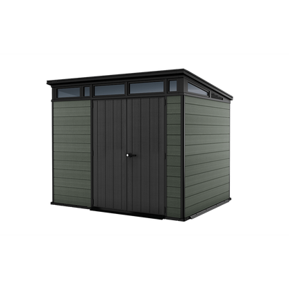Keter 9×7 Cortina Heavy Duty Plastic Pent Shed – Dark Green