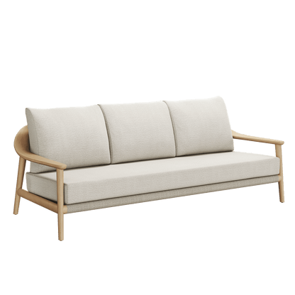 N1 Three Seater Sofa – Light Teak