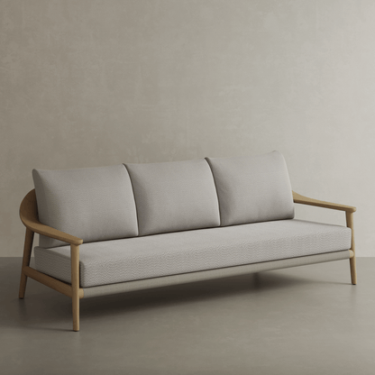 N1 Three Seater Sofa – Light Teak