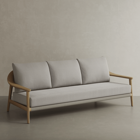 N1 Three Seater Sofa – Light Teak