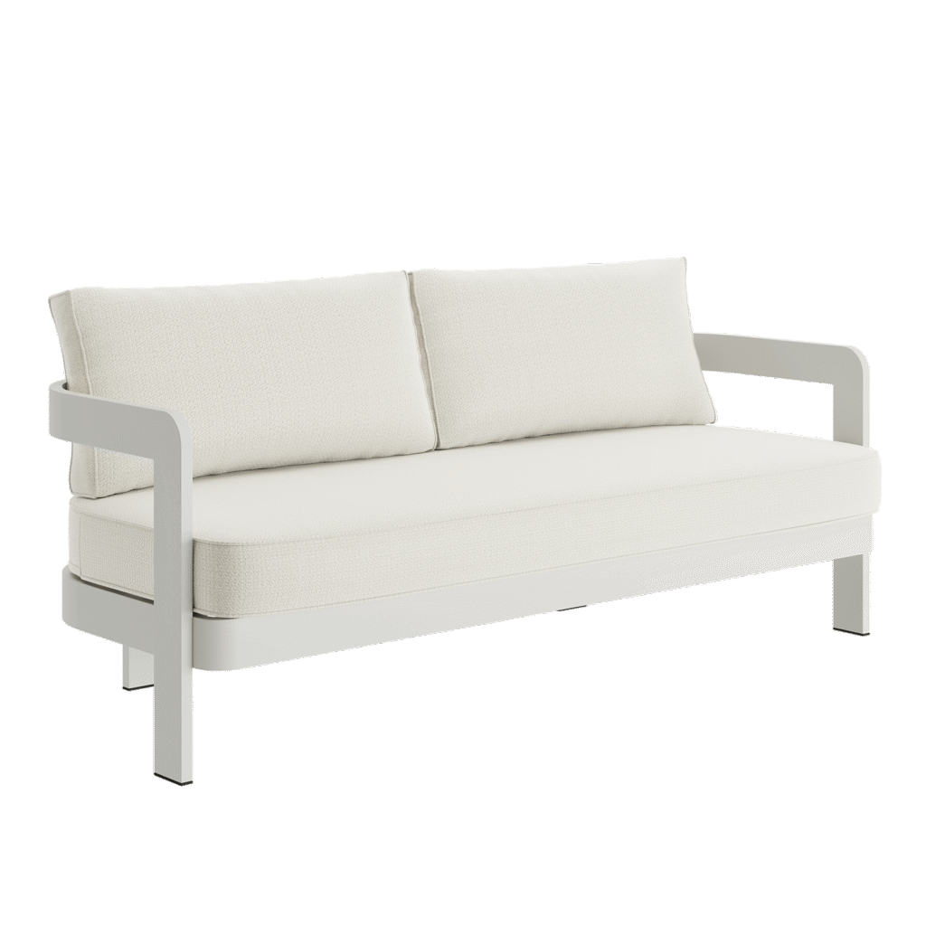 N3 Stone Three Seater Sofa – Cirrus Textured Weave