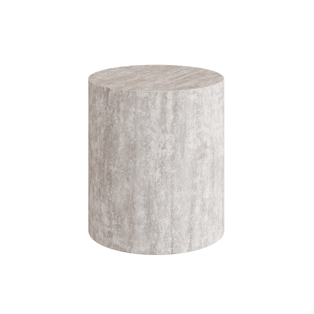 Porto Travertine Side Table – White