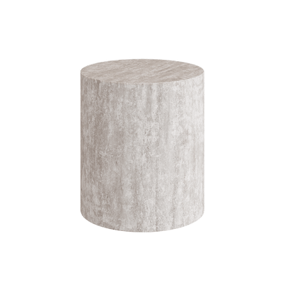Porto Travertine Side Table – White