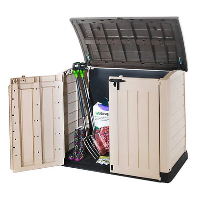 Keter Store-It-Out ARC 1200 L Garden Storage Box – Beige & Brown